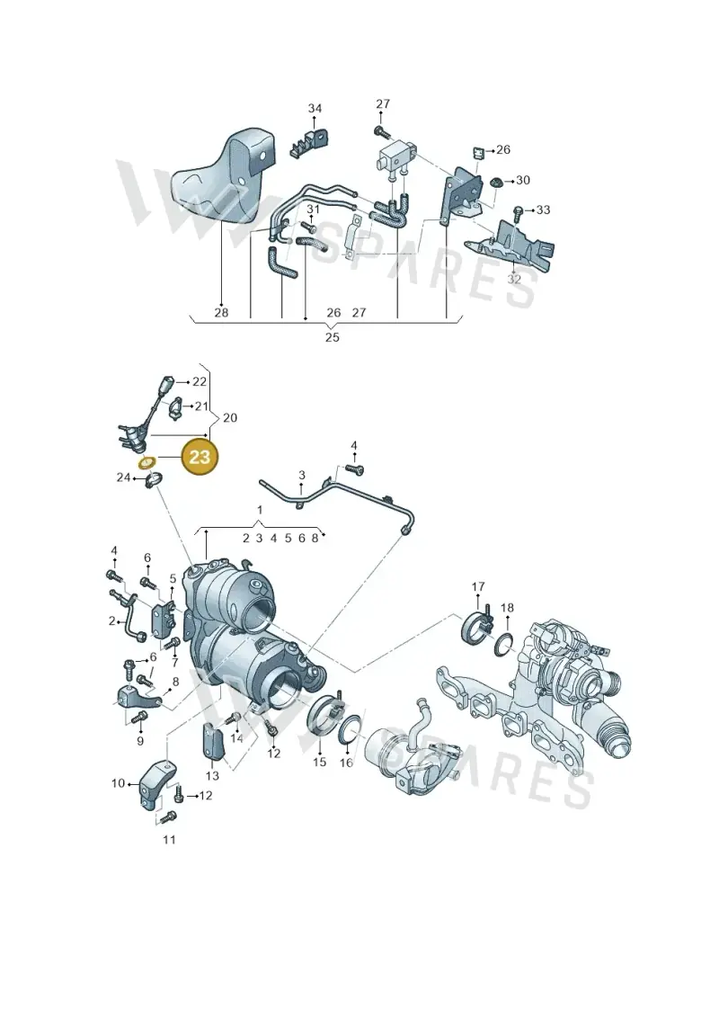 04L253115 — Volkswagen Passat estate (2023-) diagram 3j0253162, position 23