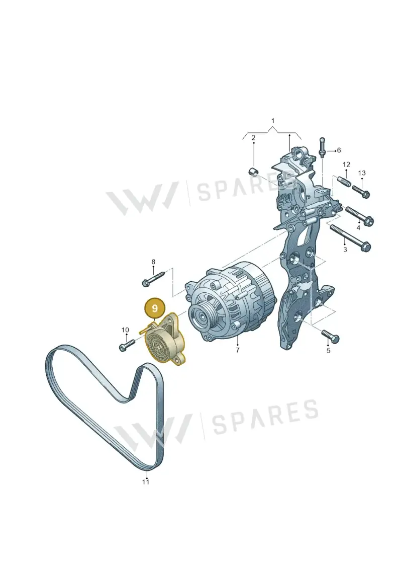 04L903315K — Volkswagen Golf 2.0 BlueMotion (2019-2024) diagram 793903085, position 9