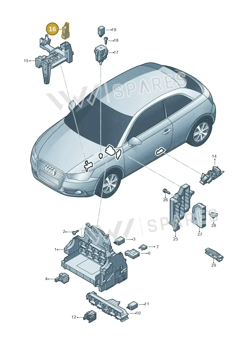 04L907281 — Audi A1 Sportback (2010-2015) diagram 708937000, position 16