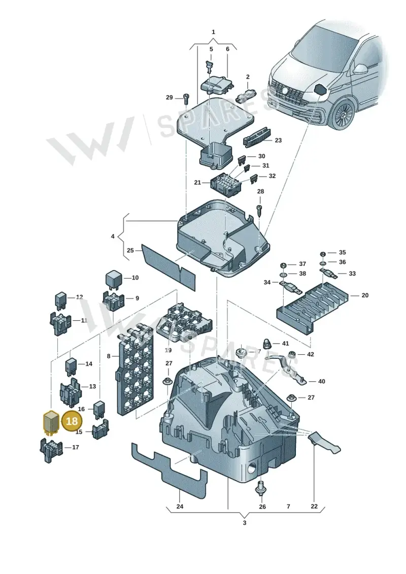 04L907288E — Volkswagen Transport. multivan (2019-2024) diagram 7ep937020, position 18