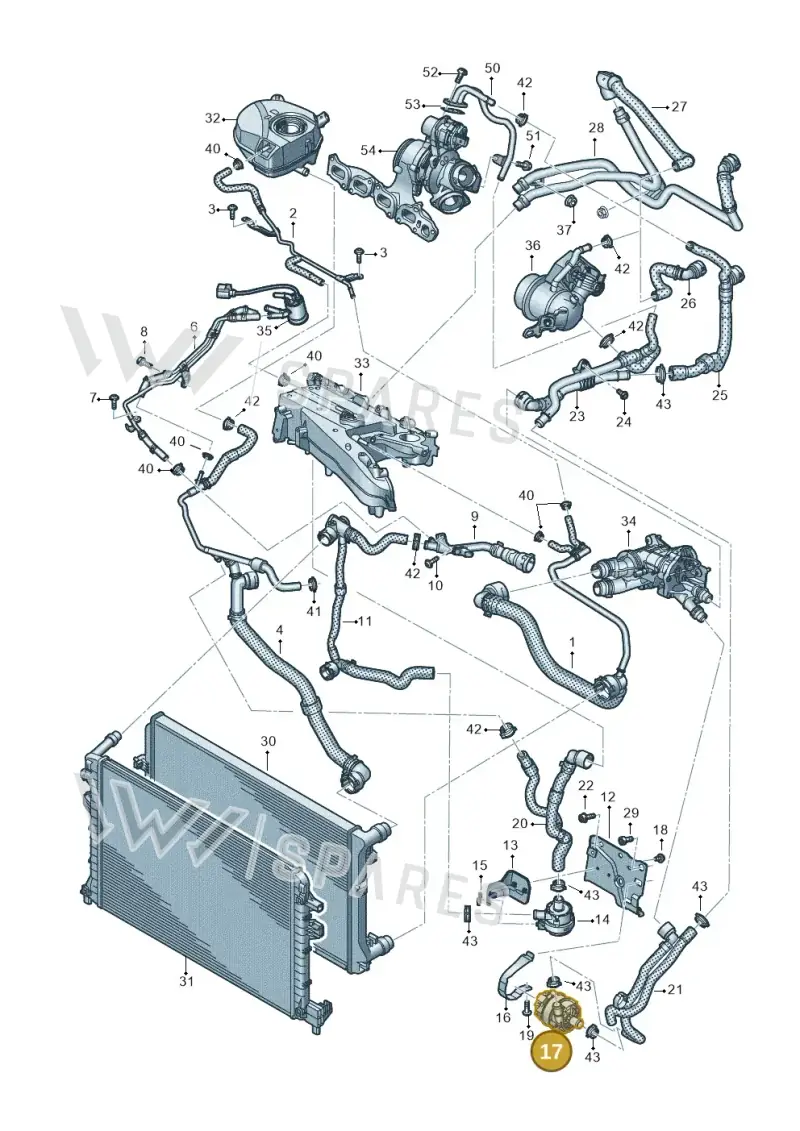 04L965567A — Volkswagen Passat estate (2023-) diagram 596121132, position 17