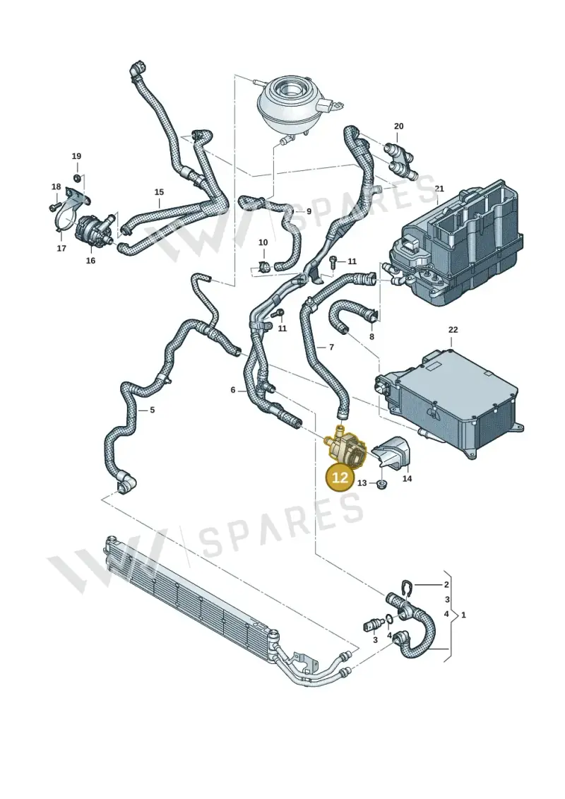 04L965567B — Volkswagen Multivan (2021-) diagram 7t0121256, position 12