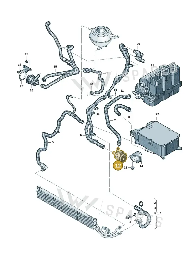 04L965567C — Volkswagen Multivan (2021-) diagram 7t0121256, position 12