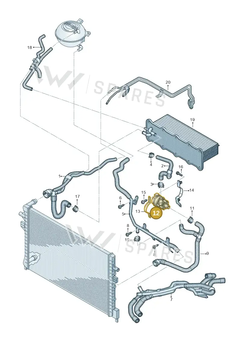 04L965567 — Volkswagen Multivan (2021-) diagram 7t0121250, position 12