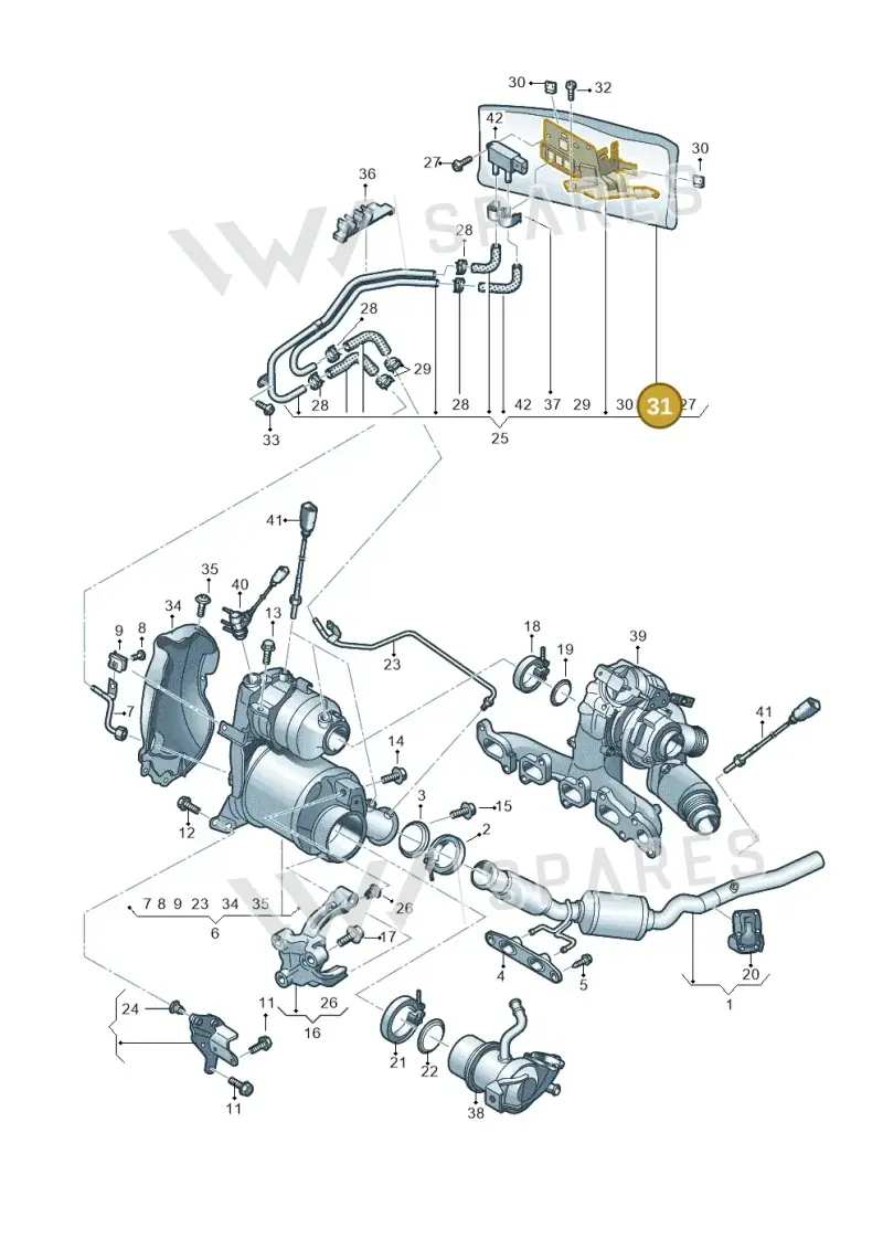 04L971461AQ — Volkswagen T-Roc BlueMotion (2017-2024) diagram 793253049, position 31