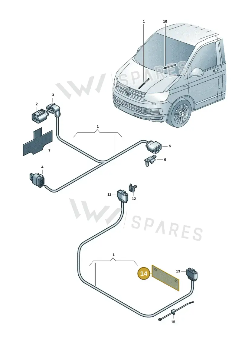 04L971461 — Volkswagen Transport. multivan (2019-2024) diagram 7em971040, position 14