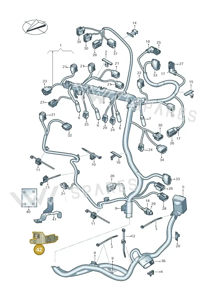 04L971501C — Volkswagen T-Roc BlueMotion (2017-2024) diagram 793971250, position 42