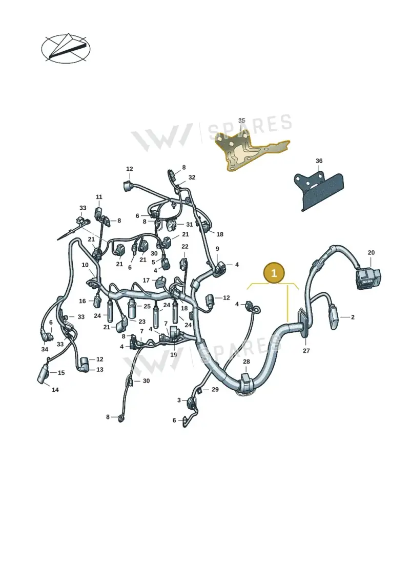 04L971610AG — Volkswagen Transporter Multivan (2019-2024) diagram 7em971000, position 1
