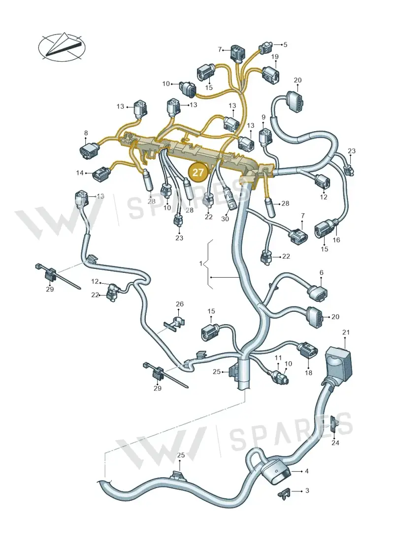 04L971824 — Volkswagen T-Cross 1,0 (2018-2024) diagram 837971150, position 27