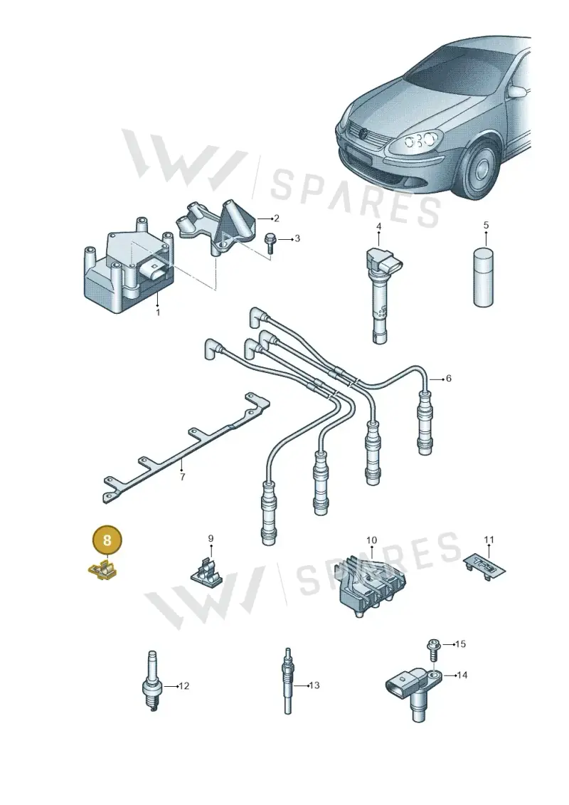 050905471 — Volkswagen Golf Plus (2011-2014) diagram 729905000, position 8