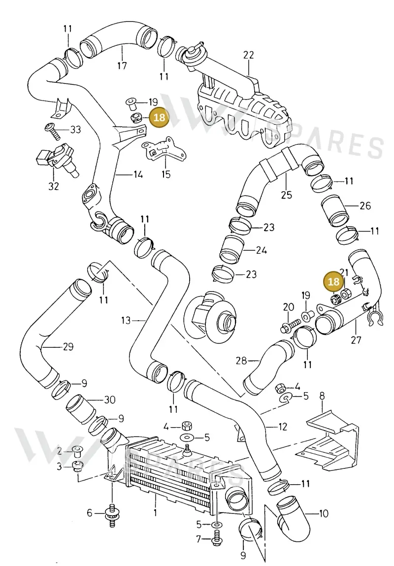 052129669A — Volkswagen POLO CLASSIC           06> (2005-) diagram 238145800, position 18