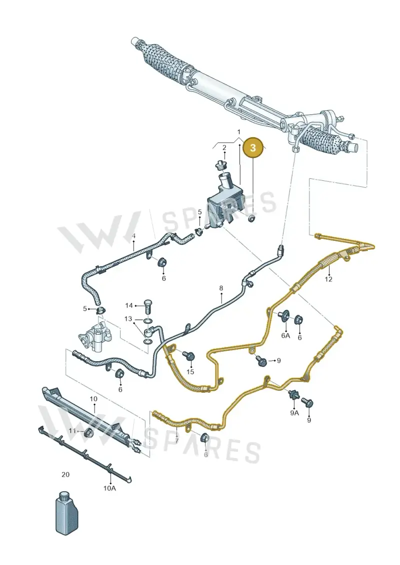 052129669A — Volkswagen Phaeton 4motion (2008-2010) diagram 710422500, position 3