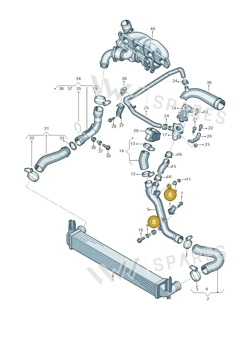 052129669A — Volkswagen Polo (2012-2014) diagram 747145850, position 8
