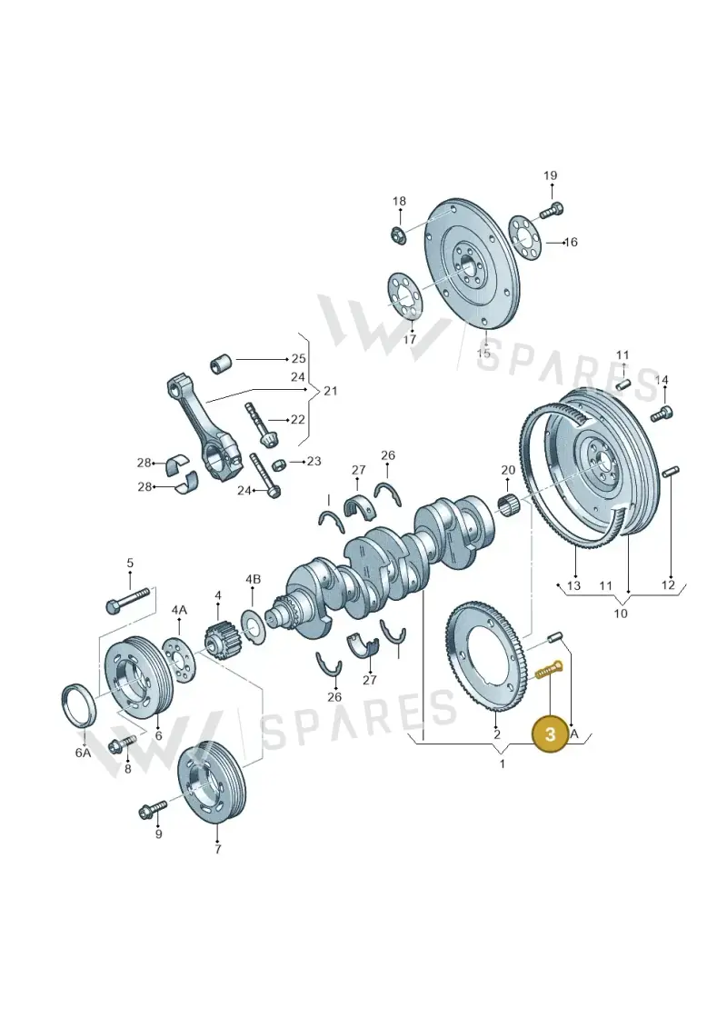 053105229 — Volkswagen Sharan (2008-2010) diagram 194105150, position 3