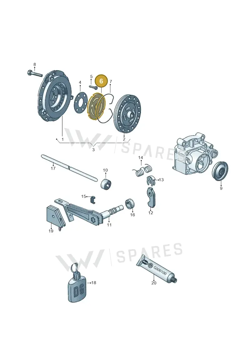 055141124J — Volkswagen GOLF CABRIO (2002-2002) diagram 121141200, position 6
