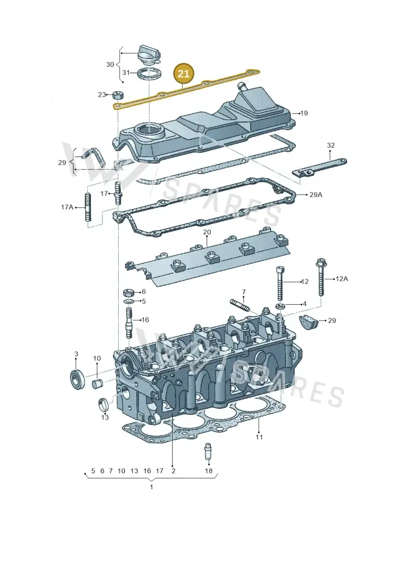 056103591 — Volkswagen GOLF CABRIO (2002-2002) diagram 118103350, position 21