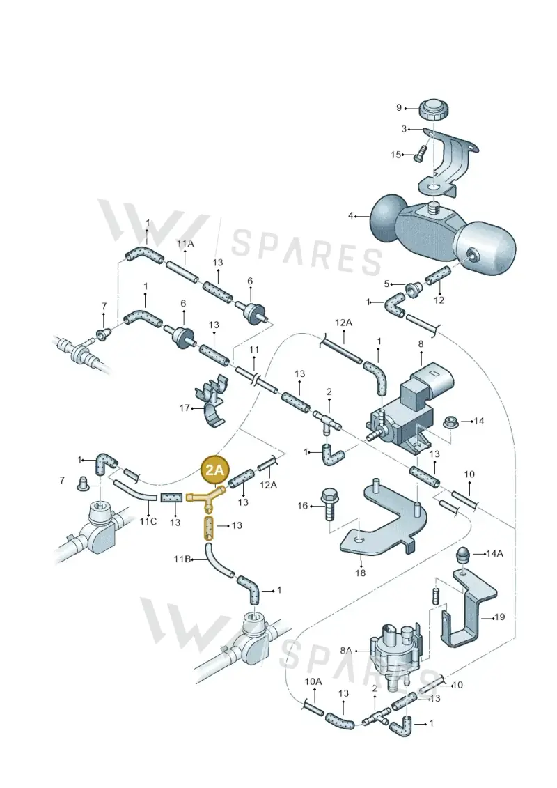 056129971 — Volkswagen Sharan (2008-2010) diagram 244819250, position 2A
