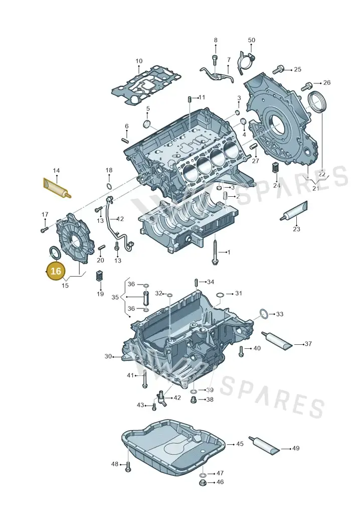 057103051 — Volkswagen Touareg BlueMotion (2014-2018) diagram 693103300, position 16
