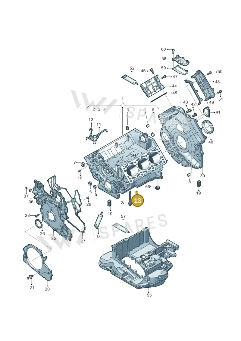 057103139 — Volkswagen Touareg (2017-2023) diagram 439103020, position 13