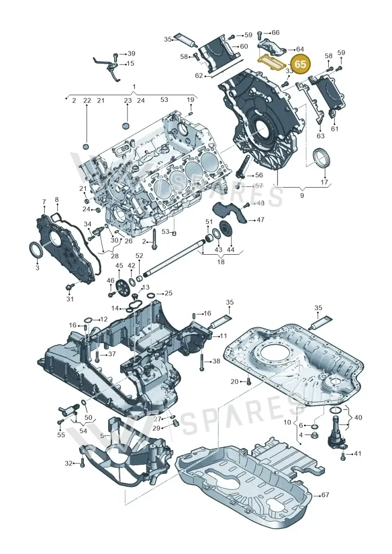 057103147L — Volkswagen Touareg (2017-2023) diagram 859103500, position 65