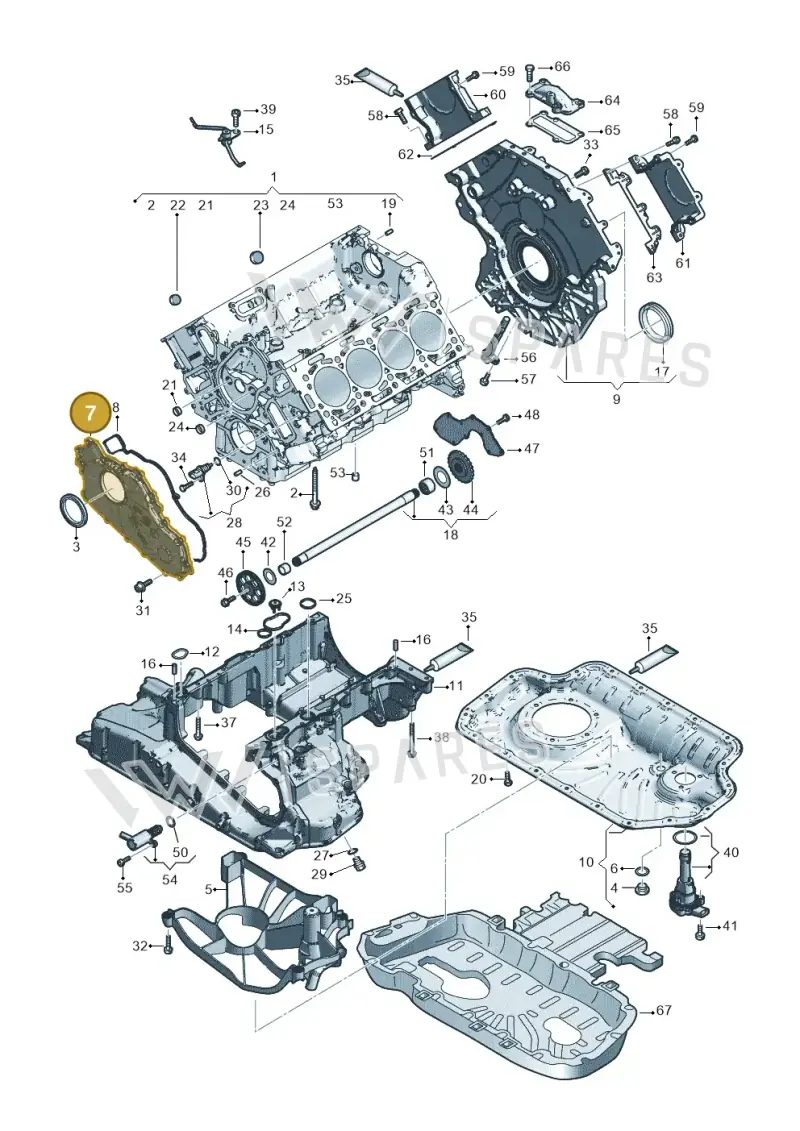 057103153AE — Volkswagen Touareg (2017-2023) diagram 859103500, position 7