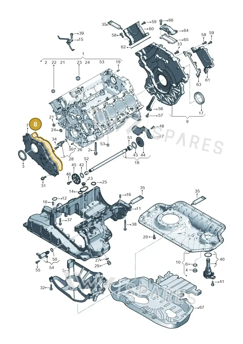 057103161G — Volkswagen Touareg (2017-2023) diagram 859103500, position 8