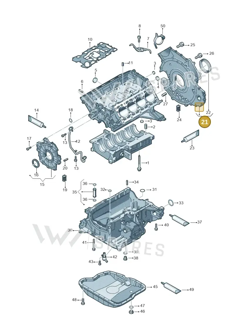 057103171AG — Volkswagen Touareg (2012-2014) diagram 693103300, position 21