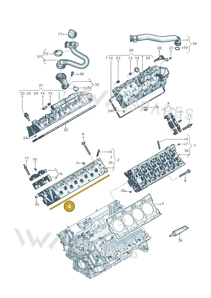 057103383KQ — Volkswagen Touareg (2017-2023) diagram 439103070, position 4