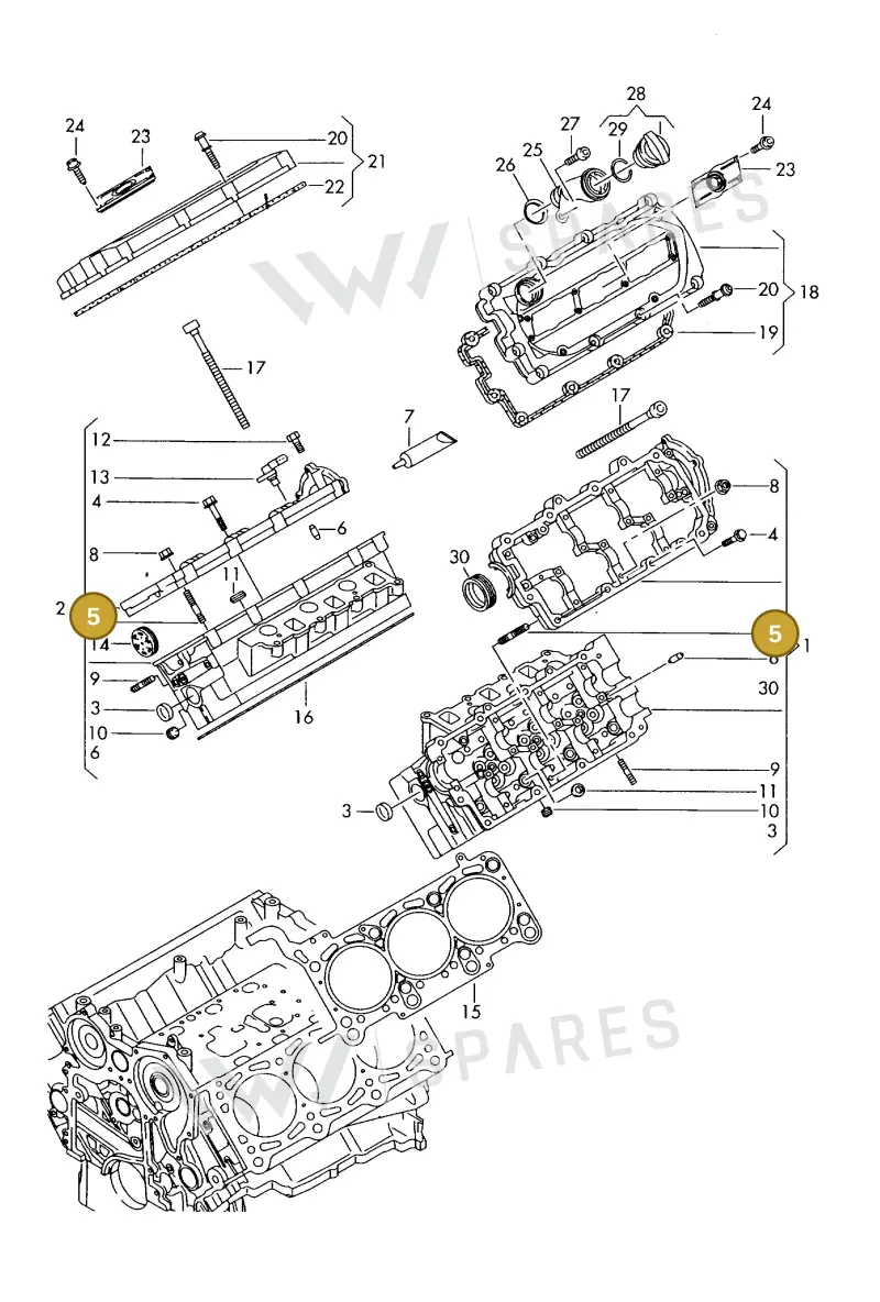 057103399B — Volkswagen MARINE-MOTOR           02> (2002-) diagram 277103400, position 5