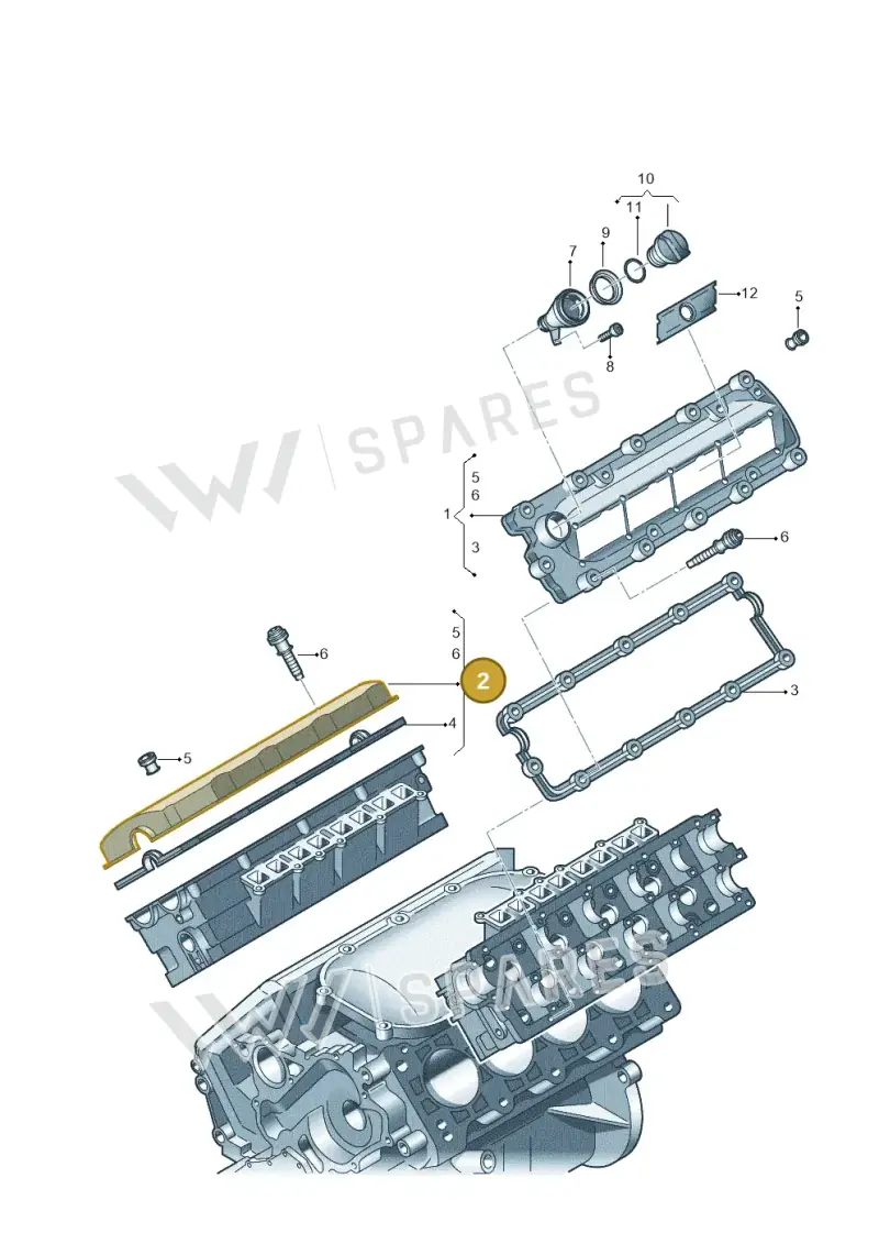 057103470L — Volkswagen Touareg BlueMotion (2014-2018) diagram 277103470, position 2