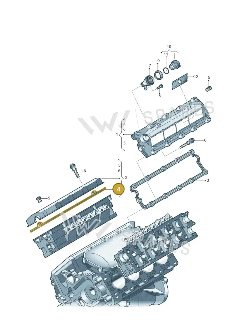 057103484 — Volkswagen Touareg BlueMotion (2014-2018) diagram 277103470, position 4