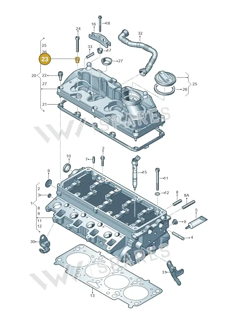057103826 — Volkswagen Caravelle (2015-2019) diagram 679103600, position 23