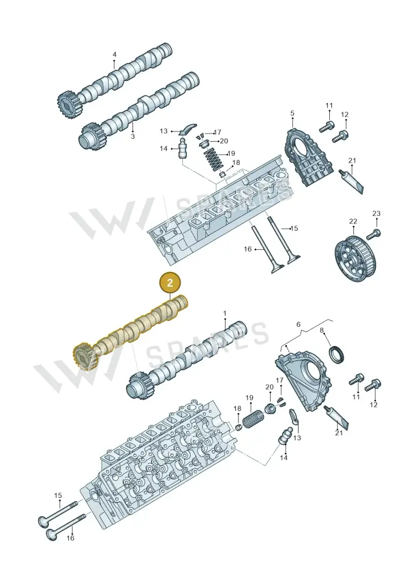 057109021CC — Volkswagen Touareg BlueMotion (2014-2018) diagram 787109500, position 2