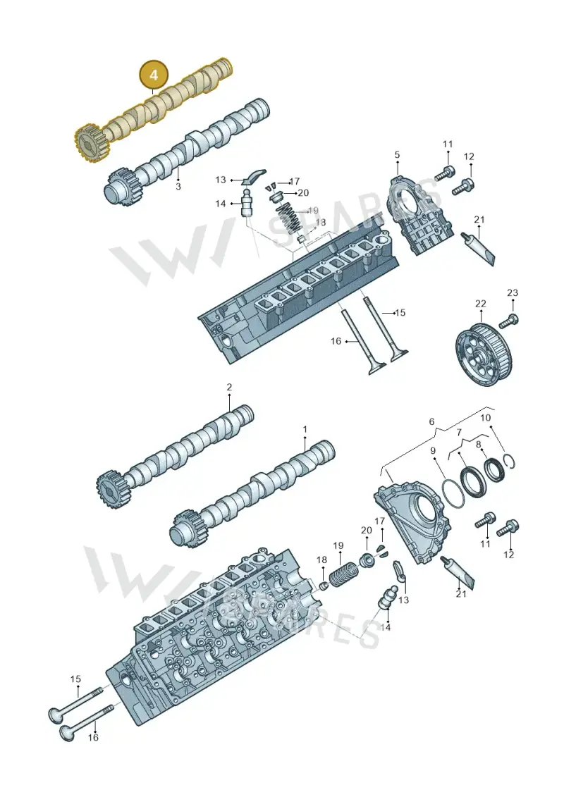 057109022BE — Volkswagen Touareg (2012-2014) diagram 493109200, position 4