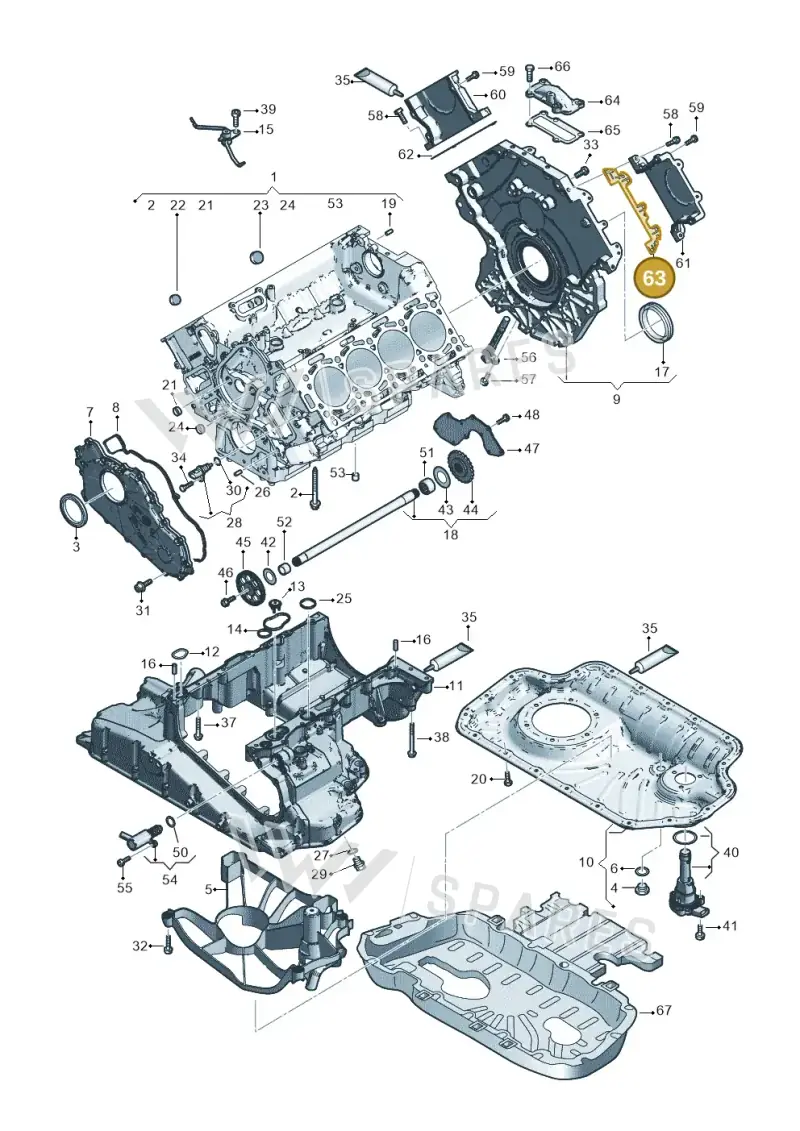 057109091E — Volkswagen Touareg (2017-2023) diagram 859103500, position 63