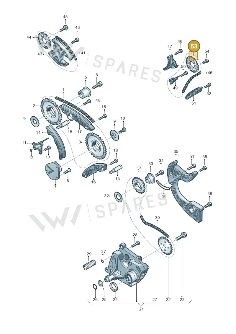 057109116H — Volkswagen Touareg BlueMotion (2014-2018) diagram 277109900, position 53