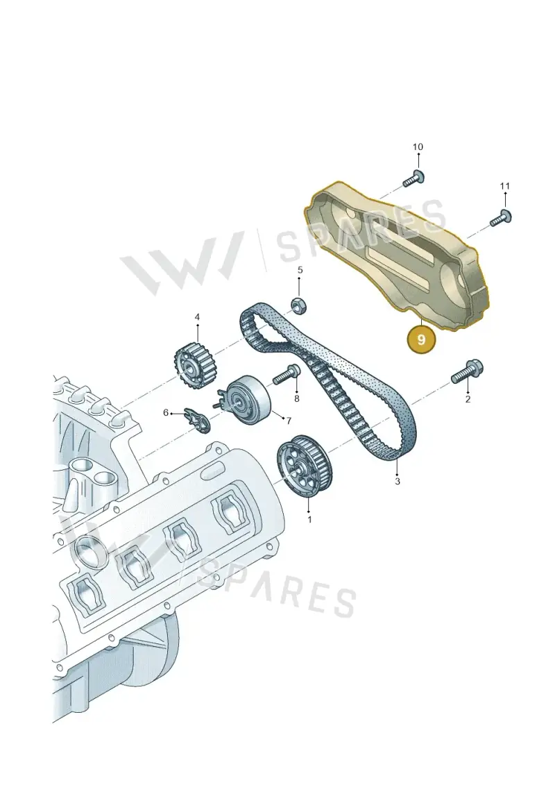 057109123AE — Volkswagen Touareg (2012-2014) diagram 748109850, position 9