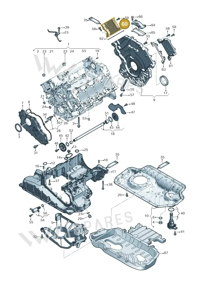 057109130K — Volkswagen Touareg (2017-2023) diagram 859103500, position 60