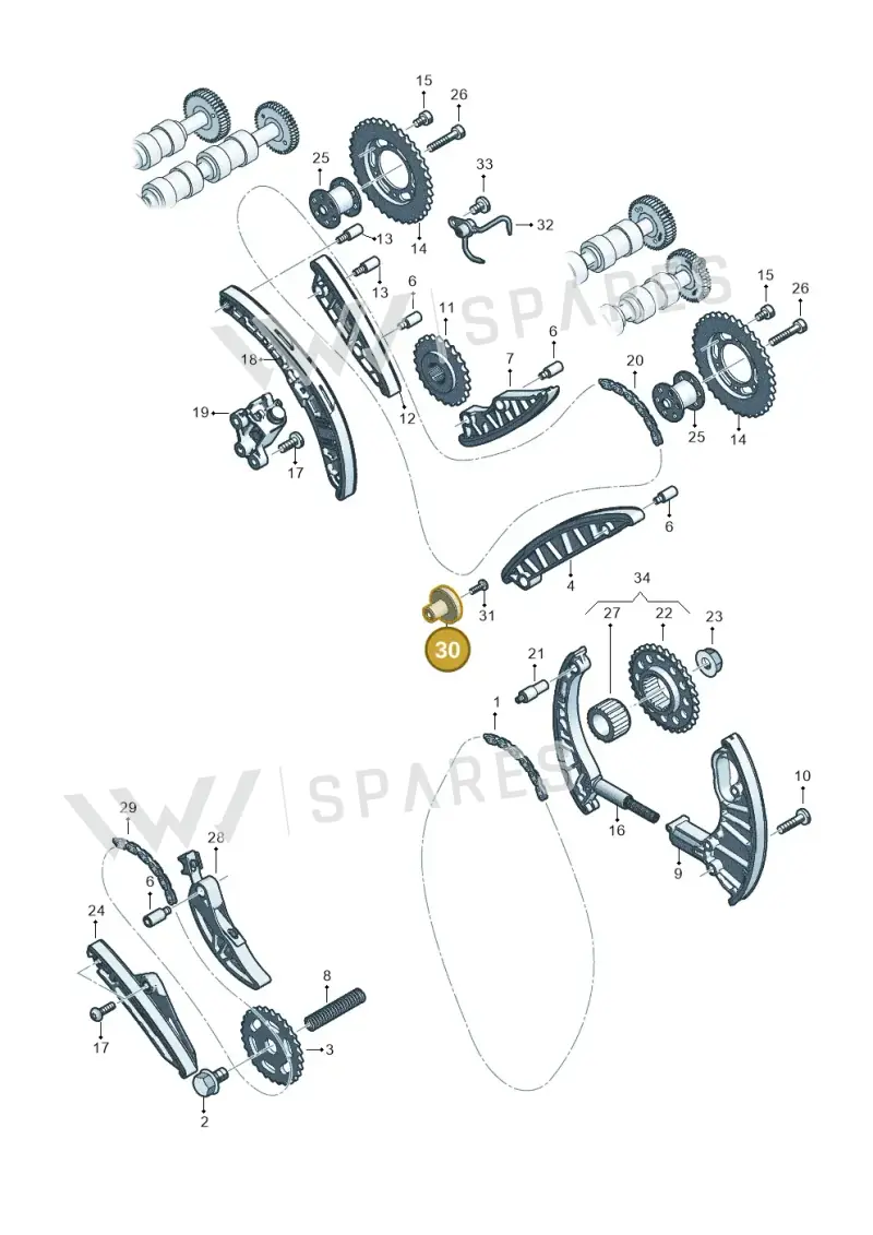 057109135C — Volkswagen Touareg (2017-2023) diagram 859109570, position 30