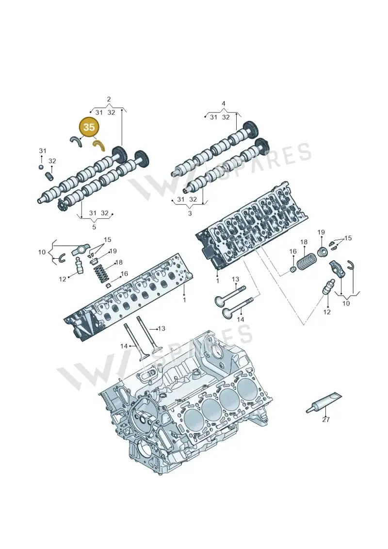 057109307D — Volkswagen Touareg (2017-2023) diagram 439109050, position 35