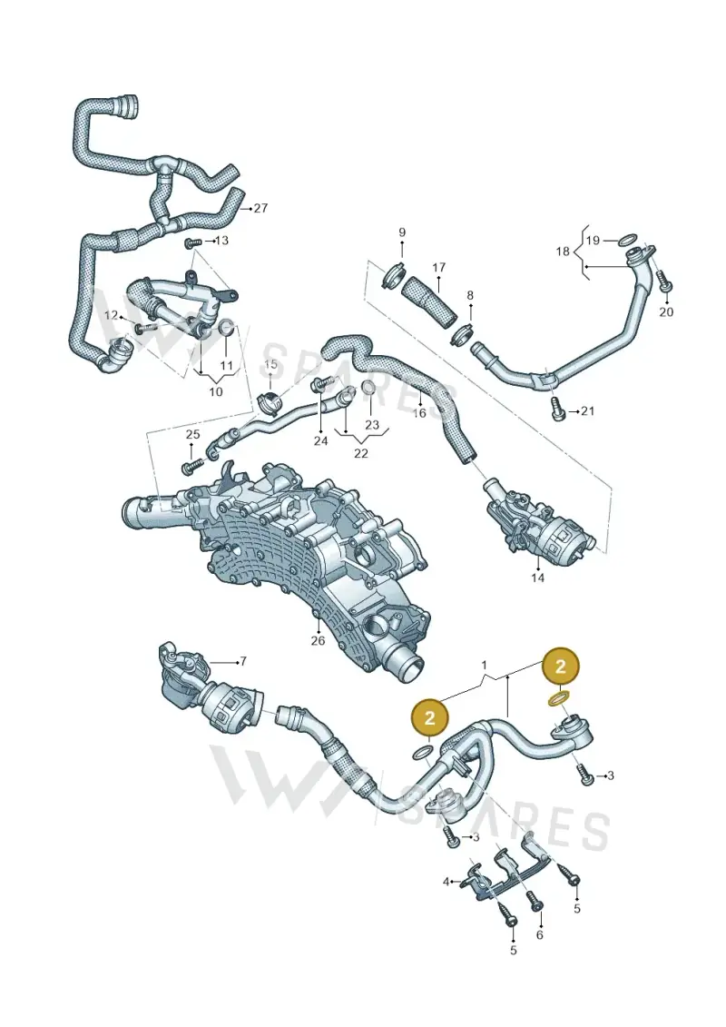 057121437F — Volkswagen Touareg (2017-2023) diagram 439121455, position 2