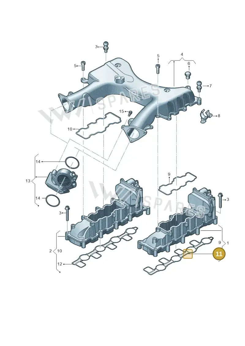 057129717G — Volkswagen Touareg BlueMotion (2014-2018) diagram 693129700, position 11