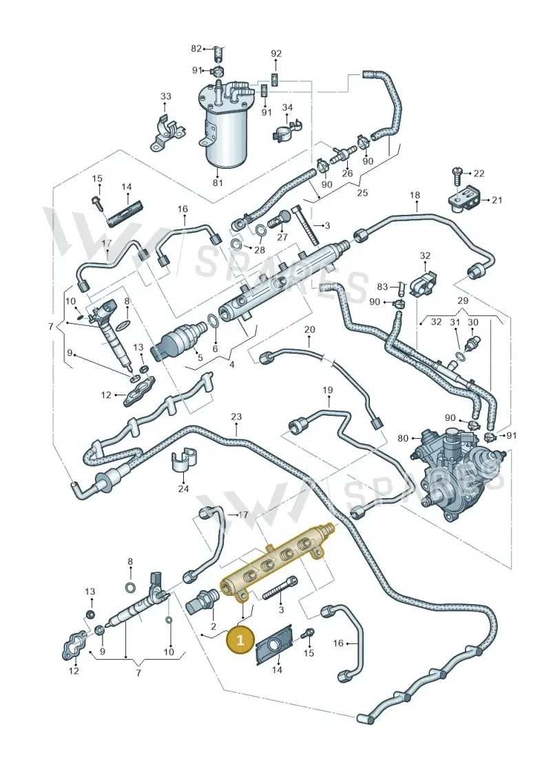 057130089Q — Volkswagen Touareg BlueMotion (2014-2018) diagram 693130620, position 1