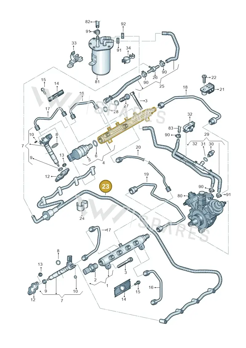 057130218N — Volkswagen Touareg BlueMotion (2014-2018) diagram 693130620, position 23