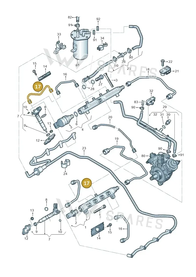 057130241R — Volkswagen Touareg BlueMotion (2014-2018) diagram 693130620, position 17