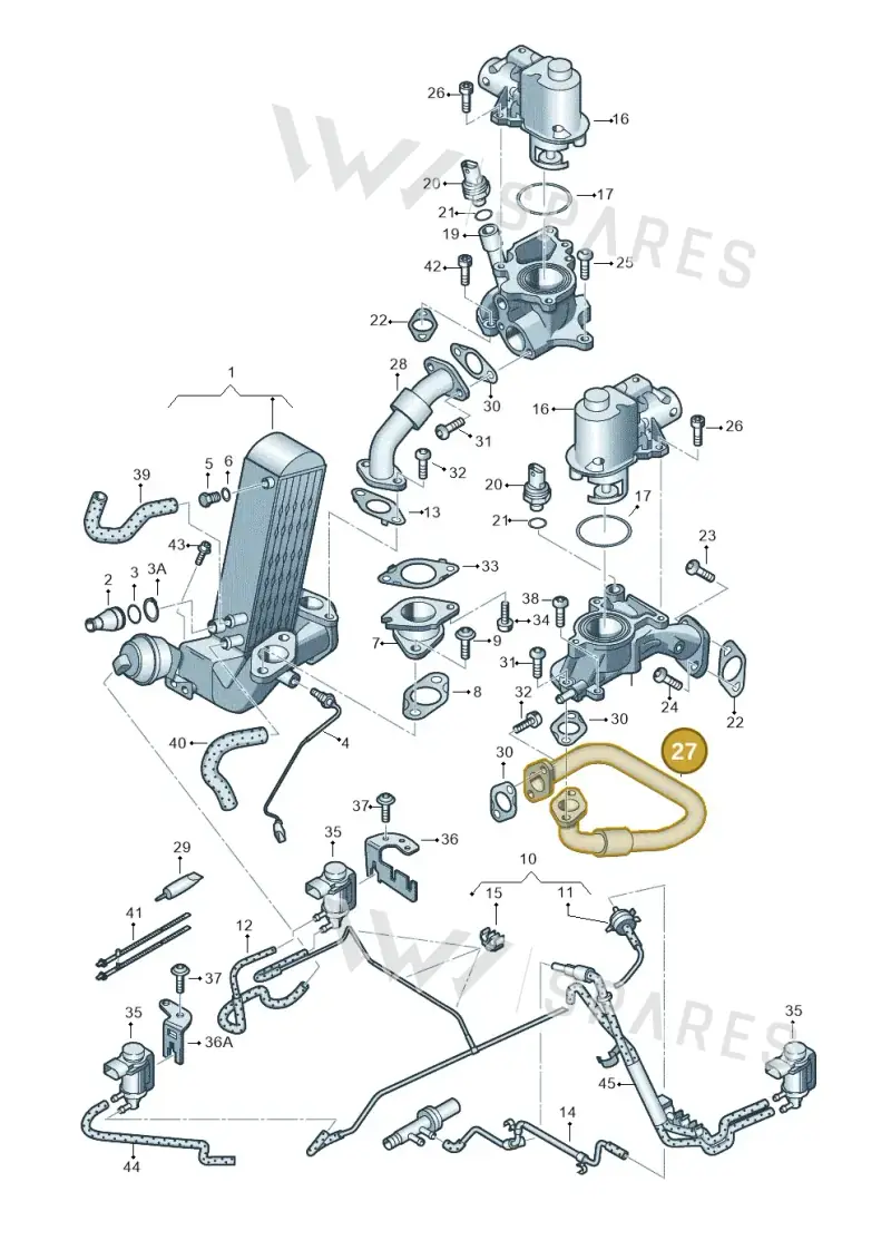 057131525R — Volkswagen Touareg BlueMotion (2014-2018) diagram 693131500, position 27