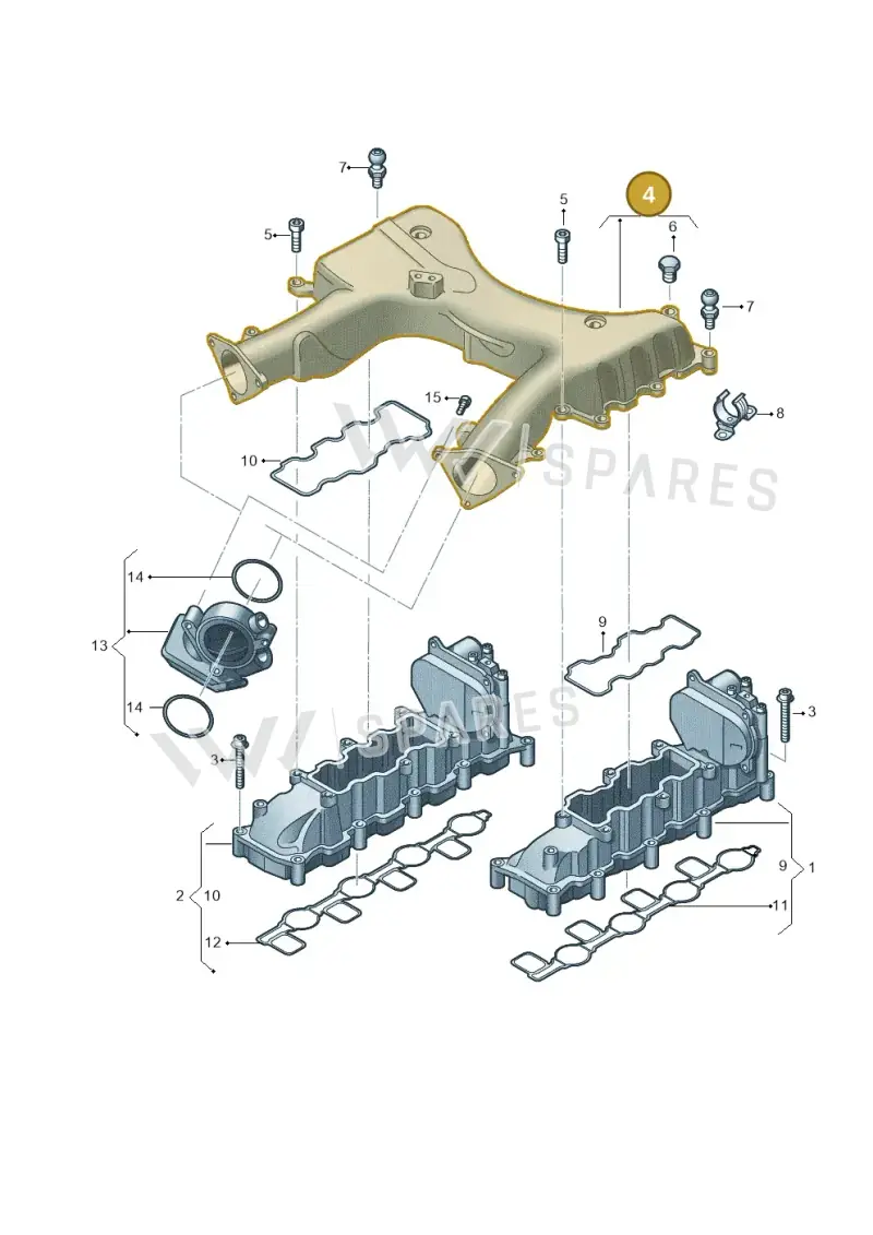 057145762N — Volkswagen Touareg BlueMotion (2014-2018) diagram 693129700, position 4
