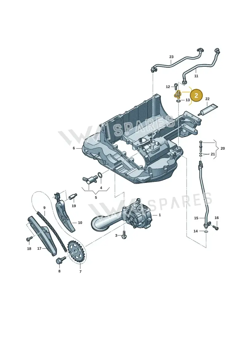 057409079E — Volkswagen Touareg (2017-2023) diagram 439115047, position 2