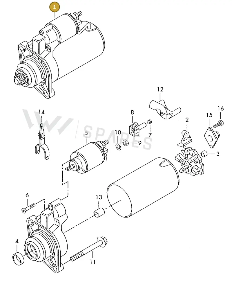 057911023E — Volkswagen MARINE-MOTOR           02> (2002-) diagram 277911000, position 1