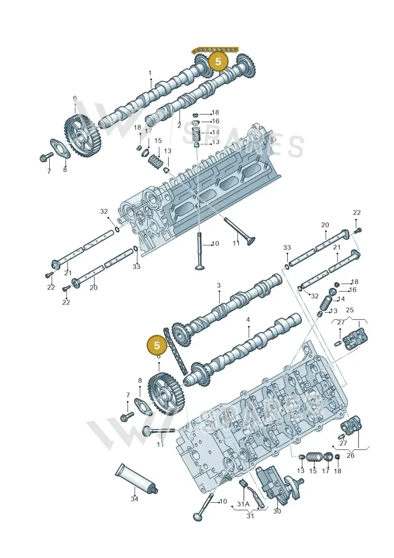 058109229B — Volkswagen Phaeton 4motion (2010-2016) diagram 710109300, position 5